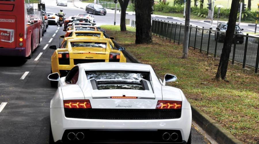 A Singapore traffic jam.