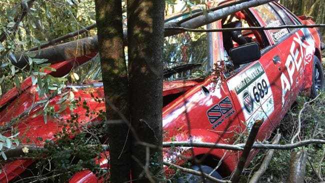 One of the Targa Tasmania Casualties